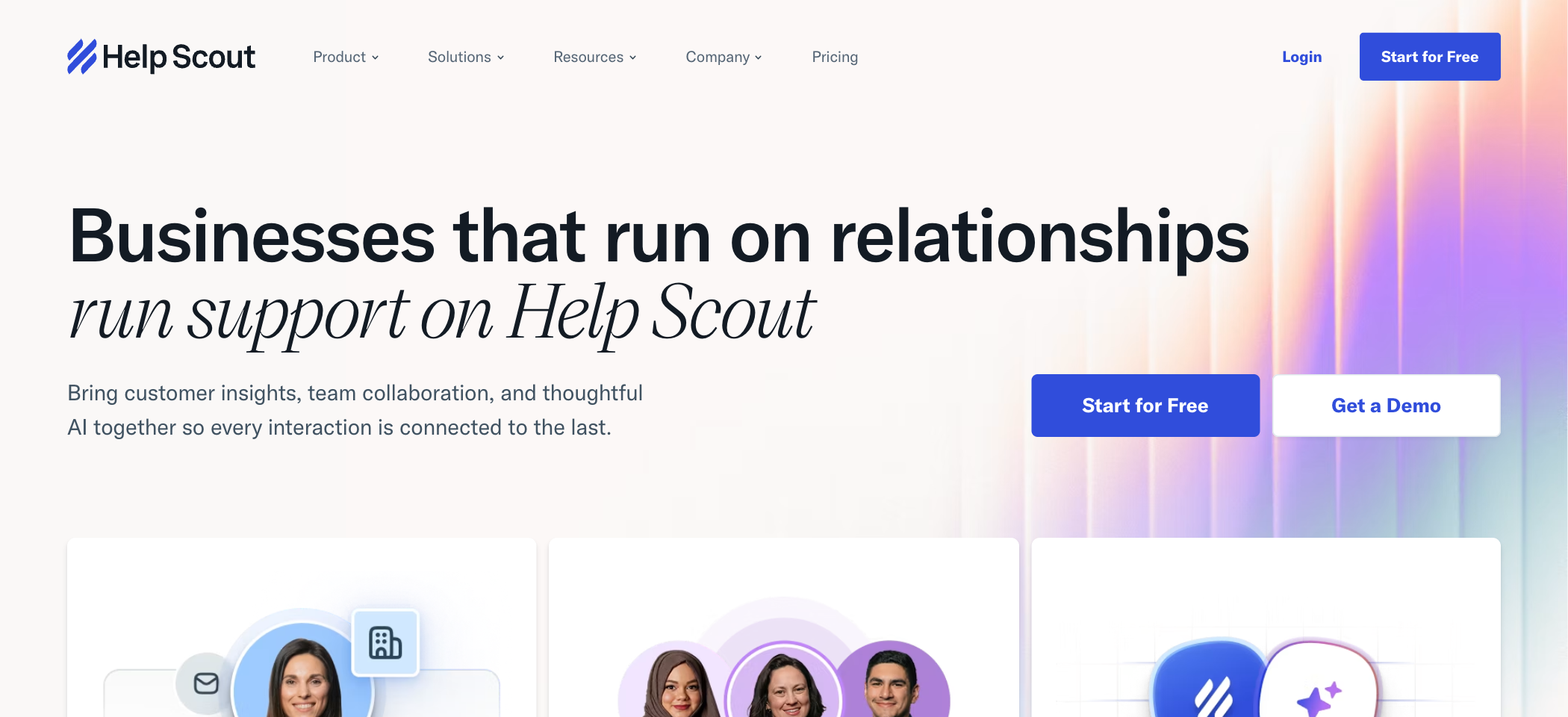 Help Scout's homepage in 2026