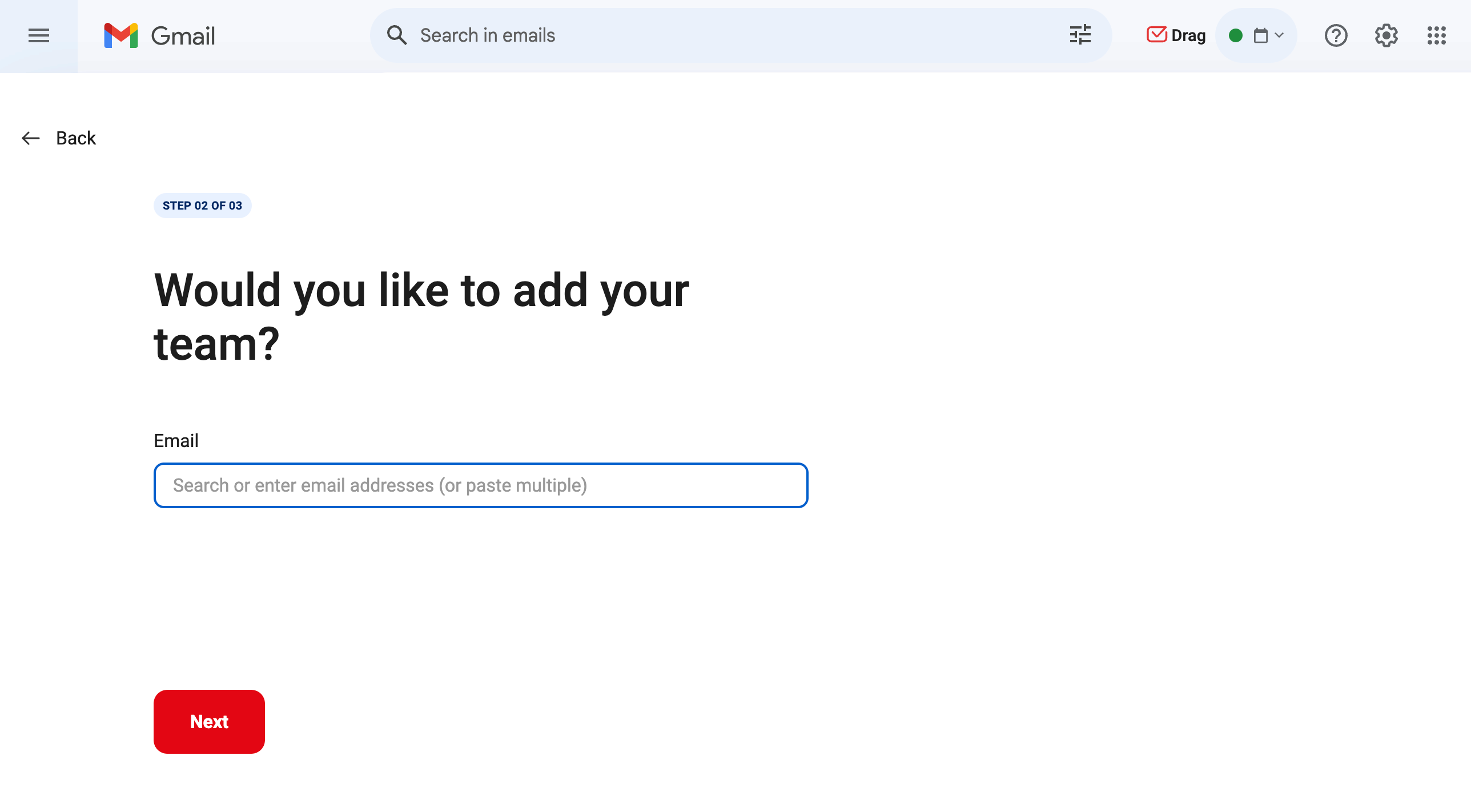 shared Gmail account