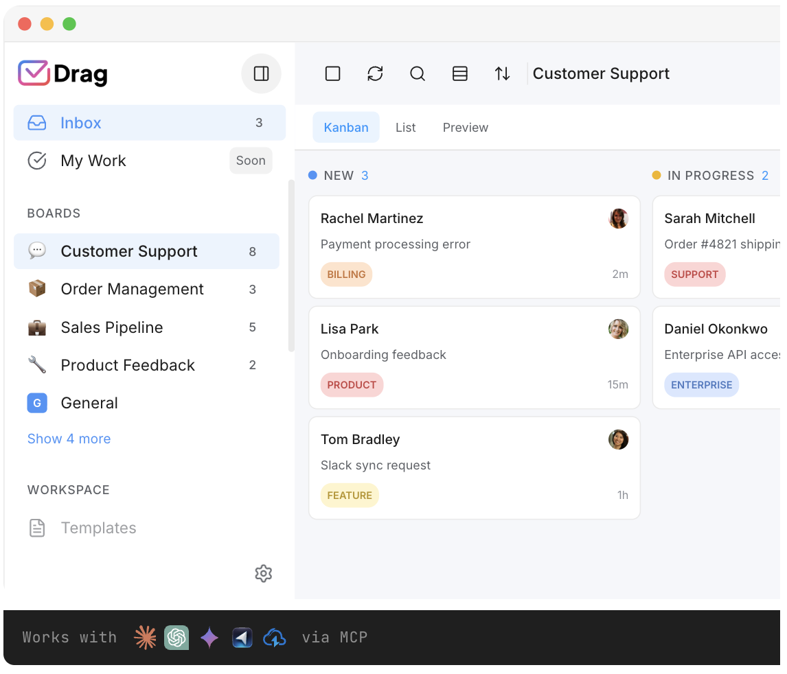 Google Groups alternative: Drag shared inbox with Kanban boards inside Gmail