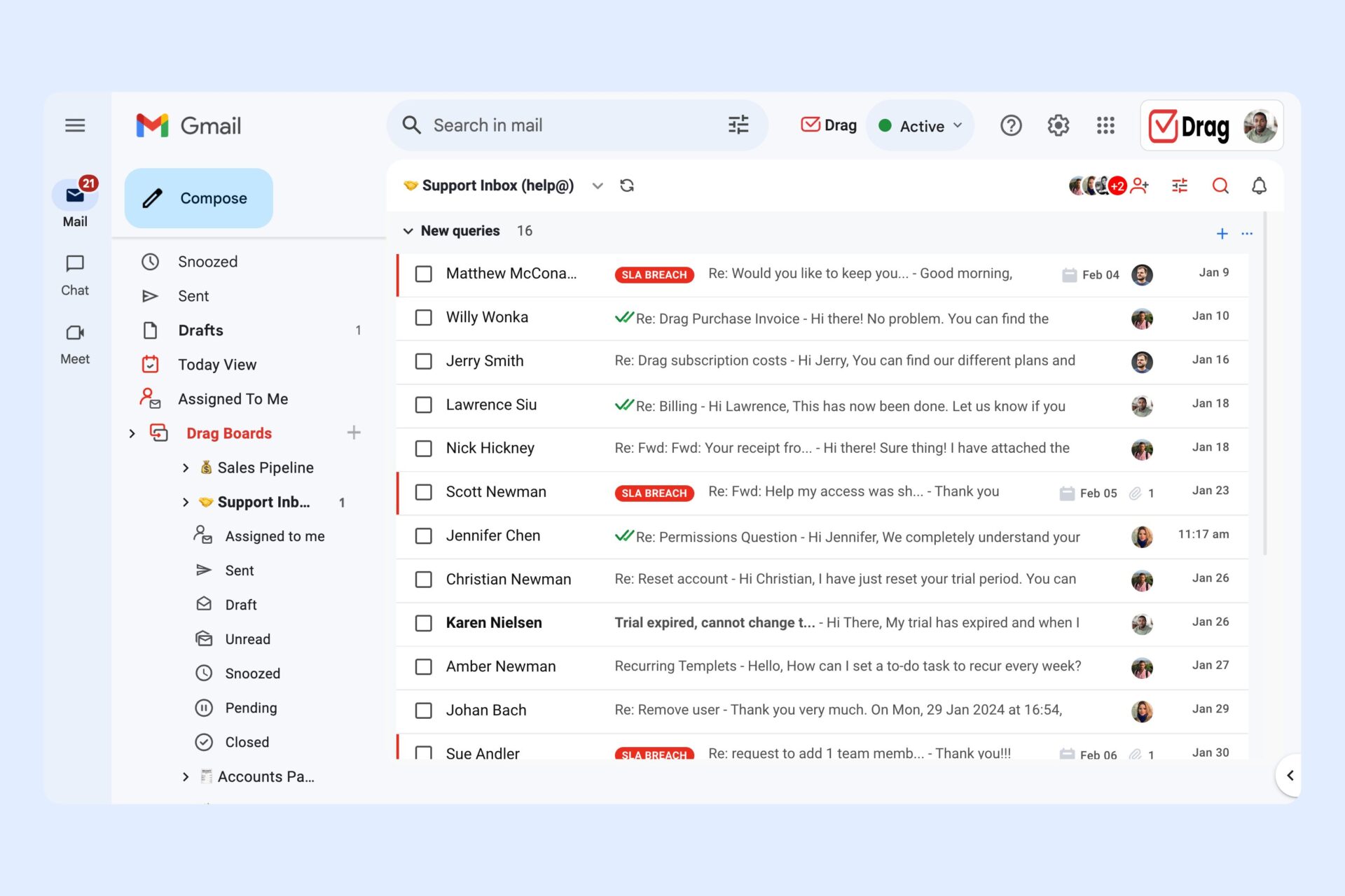 gmail team inbox