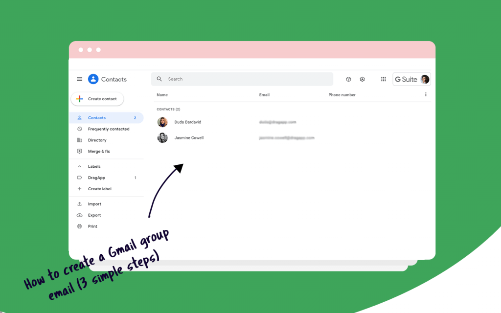 How to create a Gmail group email (3 simple steps) | DragApp.com