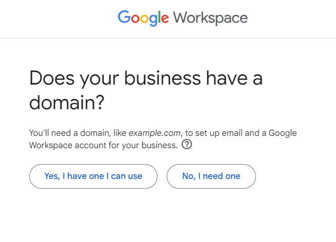 create a business gmail account domain